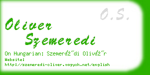 oliver szemeredi business card